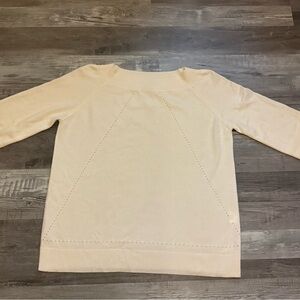 100% Cashmere Cream Sweater by Kash- Made in Italy